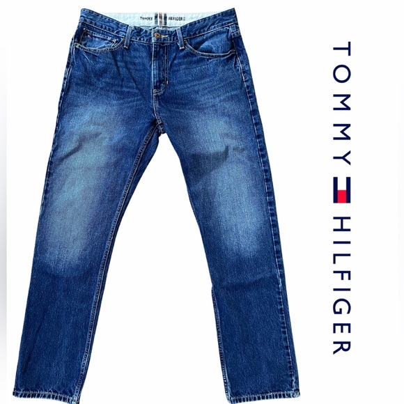 Tommy Hilfiger Rebel Slim Straight Leg Jeans Size 34/32 - Picture 1 of 9